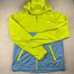 The North Face Yellow and Blue Windbreaker